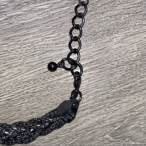 Express Silver Beaded Statement Necklace - Picture 4 of 4